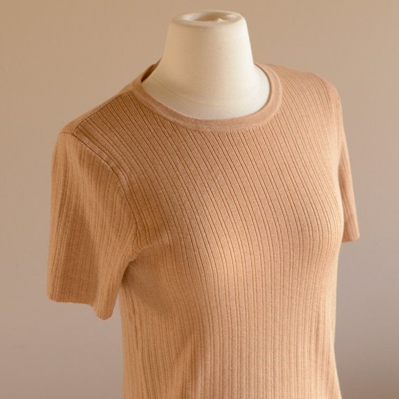 NEW, A New Day, Ribbed Sweater T Beige Tan XS - Picture 6 of 14